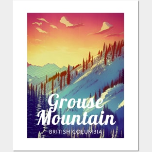 Grouse Mountain British Columbia Canada Ski Posters and Art